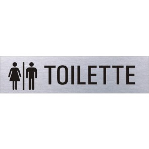 TOILETTE Edelstahlschild 8310