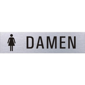 WC DAMEN Edelstahlschild 8382