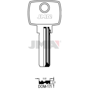 Schlüsselrohling neusilber - DOM-17I