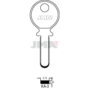 Schlüsselrohling neusilber - KA-3