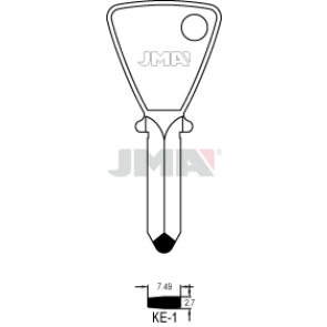 Schlüsselrohling neusilber - KE-1