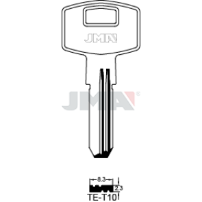 Schlüsselrohling neusilber - TE-T10
