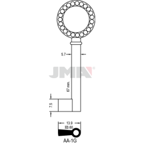 Möbelschlüssel - AA-1G