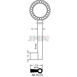Möbelschlüssel - AA-1G CV