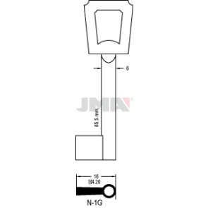 Möbelschlüssel - N-1G