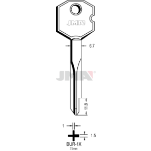Schlüsselrohling - BUR-1X