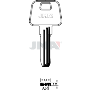 Schlüsselrohling neusilber - AZ-9