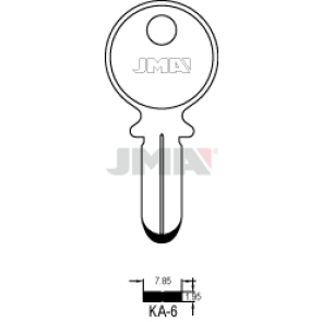 Schlüsselrohling neusilber - KA-6