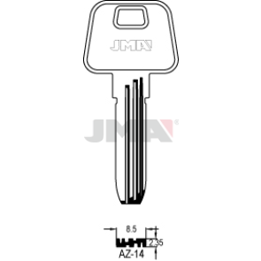 Schlüsselrohling Spezialprofil - AZ-14