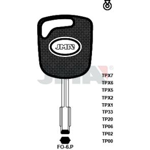 Transponder-Schlüsselrohling - TP00FO-6.P