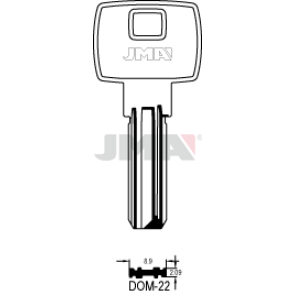 Schlüsselrohling neusilber - DOM-22