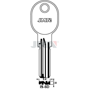 Schlüsselrohling Spezialprofil R6 - IS-6D