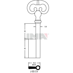 Möbelschlüssel - J-3G CV