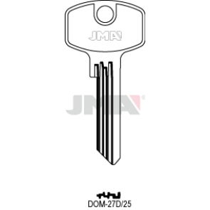 Schlüsselrohling Spezialprofile - DOM-27D/25