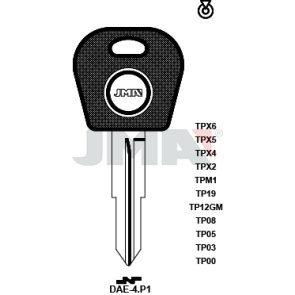 Transponder-Schlüsselrohling - TP00DAE-4.P1