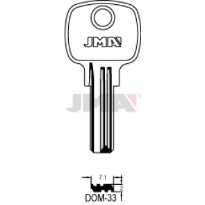 Schlüsselrohling Spezialprofil - DOM-33