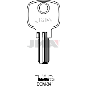 Schlüsselrohling neusilber - DOM-34