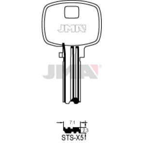 Schlüsselrohling Spezialprofil - STS-X5