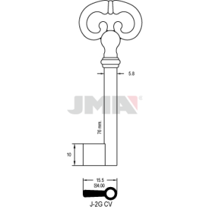 Möbelschlüssel - J-2G CV