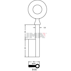 Möbelschlüssel - B-3G