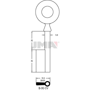 Möbelschlüssel - B-3G CV