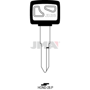 Schlüsselrohling-Plastikkopf - HOND-28.P