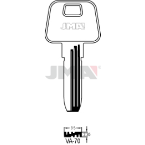Schlüsselrohling Spezialprofil - VA-70