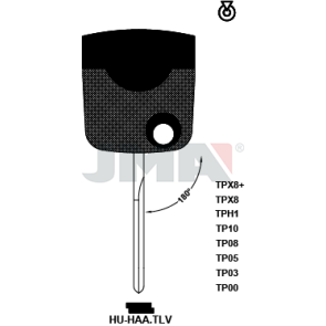 Transponder-Schlüsselrohling - TP00HU-HAA.TLV