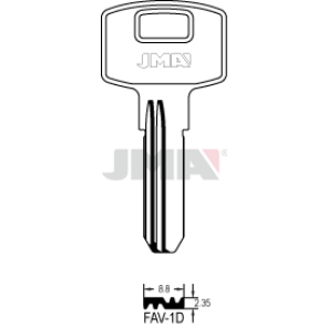 Schlüsselrohling neusilber - FAV-1D