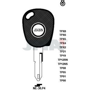 Transponder-Schlüsselrohling - TP00NE-38.P4