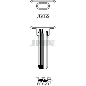 Schlüsselrohling Spezialprofil - BEY-2D