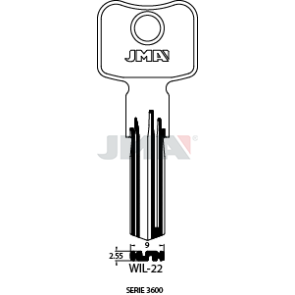 Schlüsselrohling Spezialprofil - WIL-22