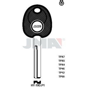 Transponder-Schlüsselrohling - TP00HY-19D.P1