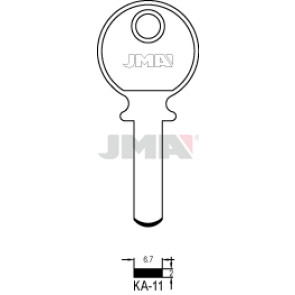Schlüsselrohling neusilber - KA-11