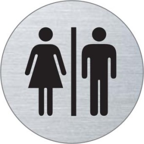 WC Damen/Herren Edelstahlschild 8471