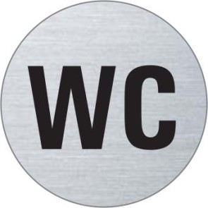 WC Edelstahlschild 8480