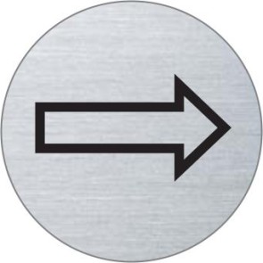 Pfeil Edelstahlschild 8487