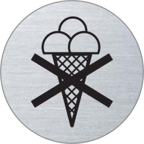 Essen verboten Edelstahlschild 8491
