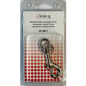 Karabinerhaken vernickelt Selbstbedienung 85