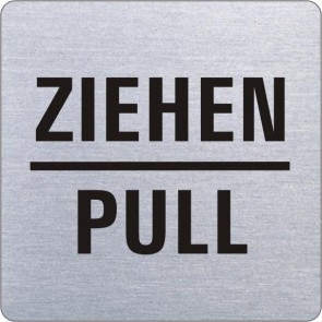 ZIEHEN/PULL Edelstahlschild 8917