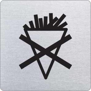 Essen verboten Edelstahlschild 8921