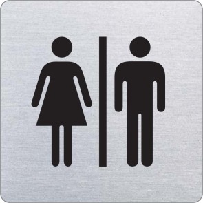 WC Damen/Herren Edelstahlschild 8925