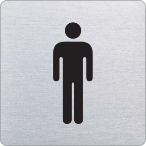 WC Herren Edelstahlschild 8927