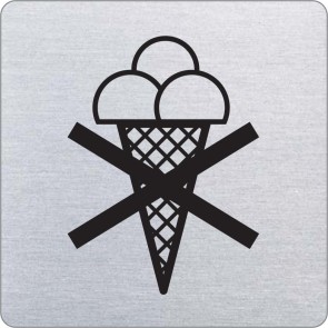 Essen verboten Edelstahlschild 8933