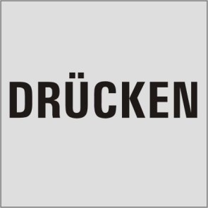 DRÜCKEN Aluminiumschild 9704-E