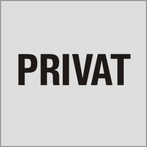 PRIVAT Aluminiumschild 9706-E