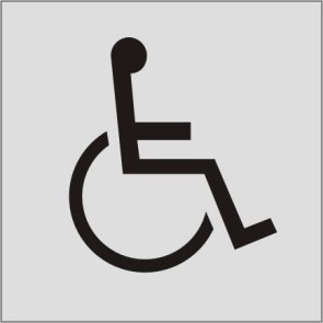 Rollstuhl Aluminiumschild 9718-E