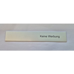 ALUBOX WERBE - "Keine Werbung"