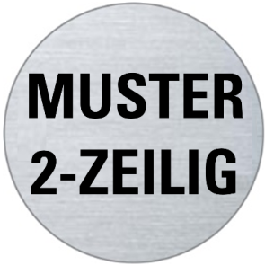 Muster 2-Zeilig Edelstahlschild