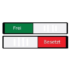Frei-Besetzt Schild Deutsch